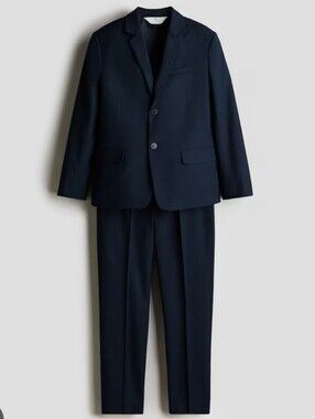 H&M Boys Suit Size 12/13 Pants Are Size 14 NAVY